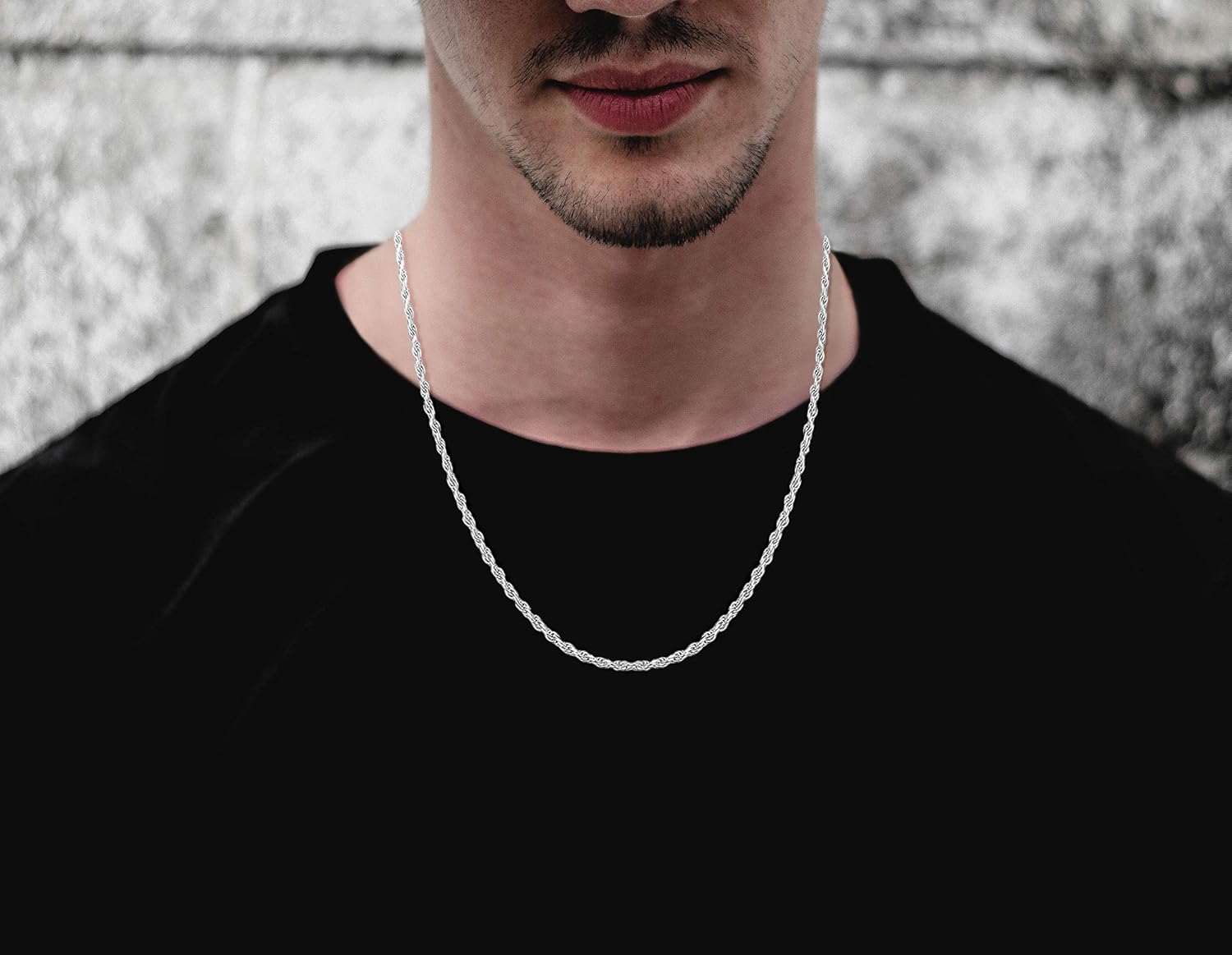 Savlano 925 Sterling Silver 2.5mm Solid Italian Rope Diamond Cut Twist Link Chain Necklace With a Gift Box For Men & Women - Made in Italy - Image 5