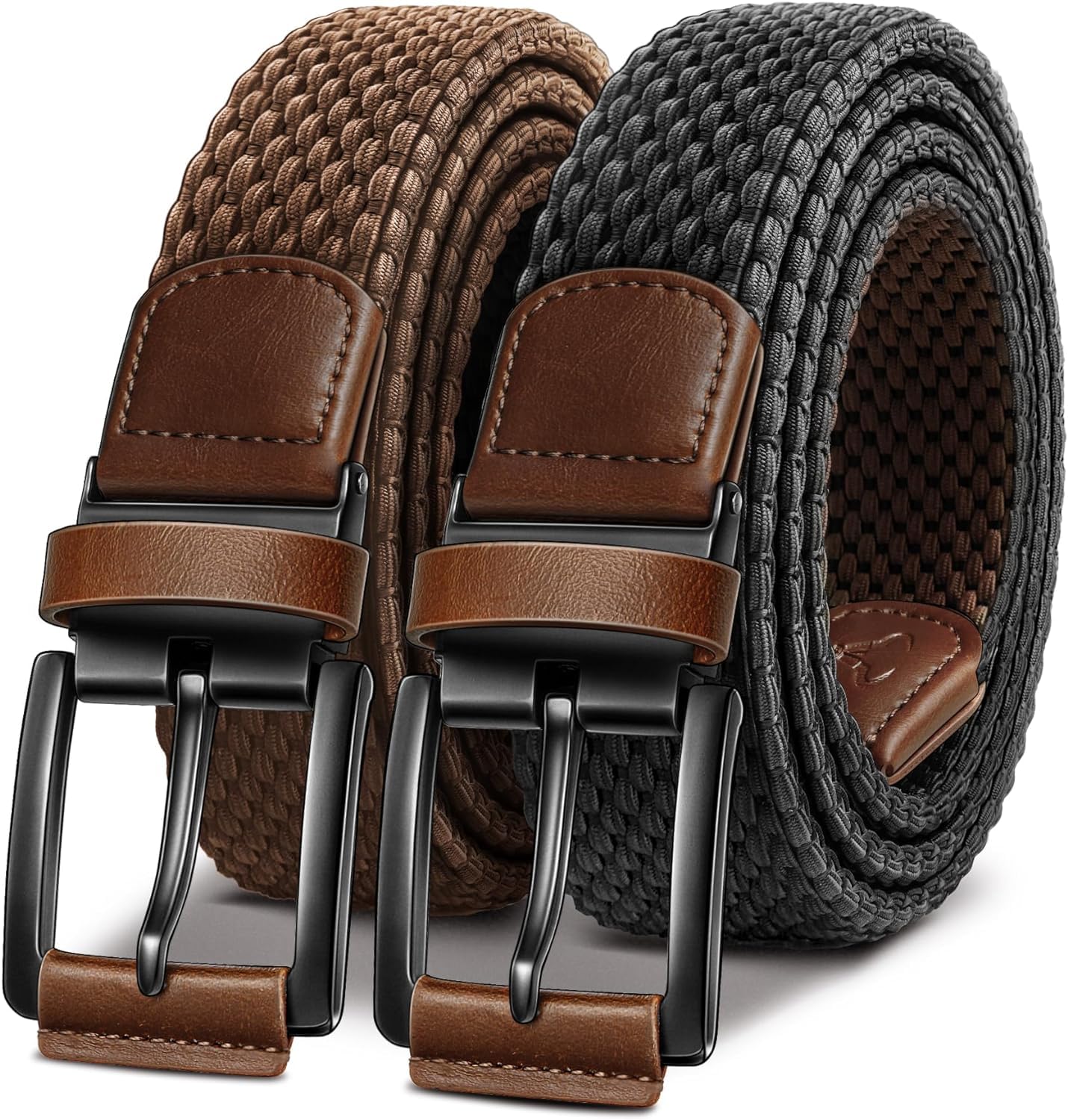 zoro united Stretchable Reversible Braided Woven Fabric Belt for Men and Women, Fits on upto 36 inch waist size-picture-57