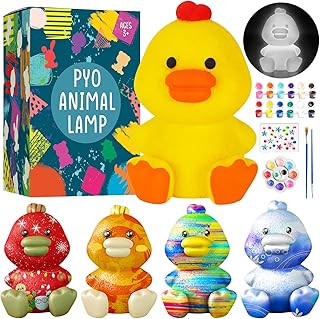 Goody King Paint Your Own Duck Lamp Kit, DIY Duck Night Light, Arts & Crafts for Kids Ages 8-12, Painting Kit for Kids, Art Supplies Birthday Party Holiday Gift for Teens Girls Boys Age 3 4 5 6 7 8+