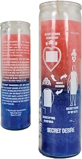 Generic 7 Day Candle Secret Desire - Alleged Pink and Blue Glass Jar Candle