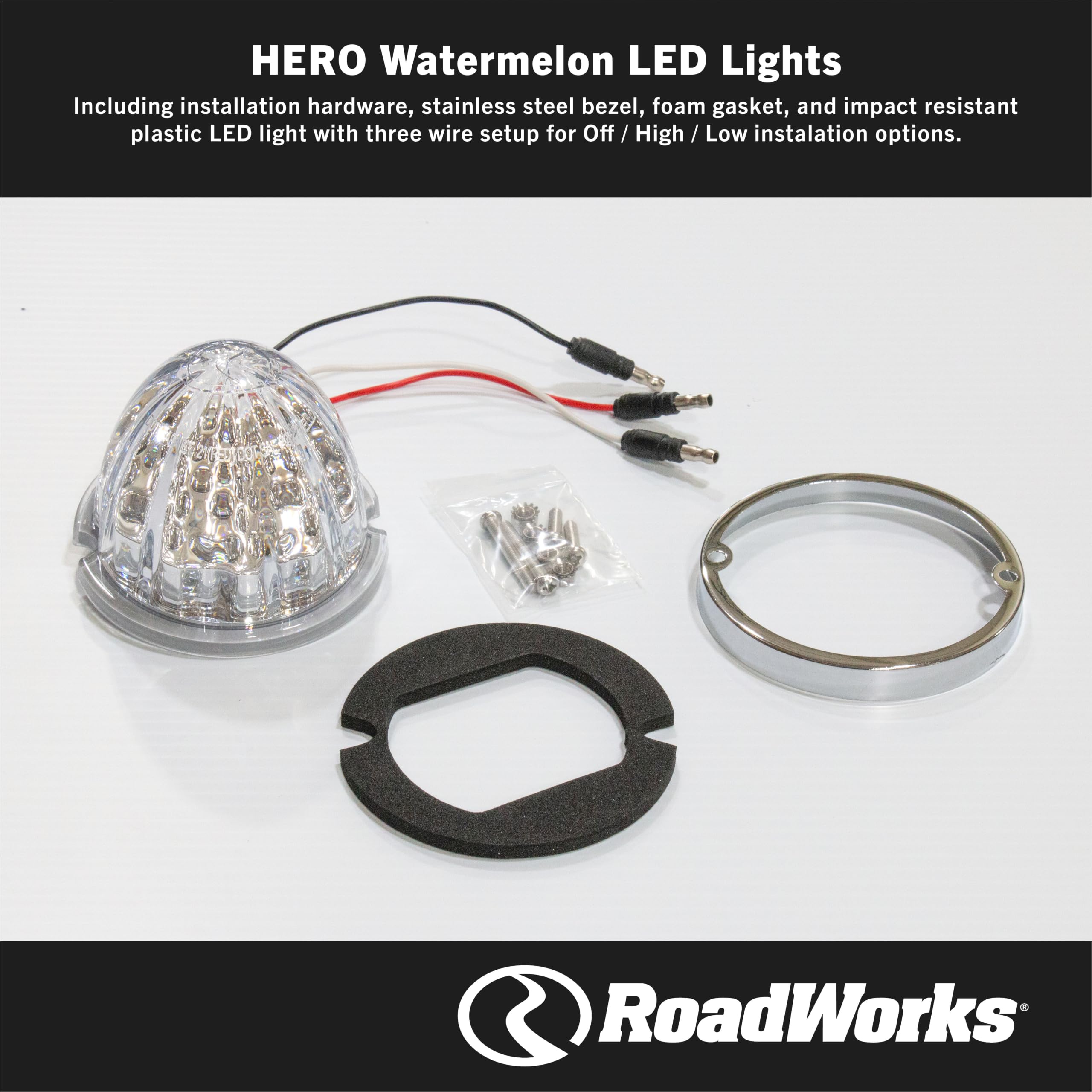 Amazon.com: RoadWorks Watermelon Lights HERO White/Purple 2 Pack