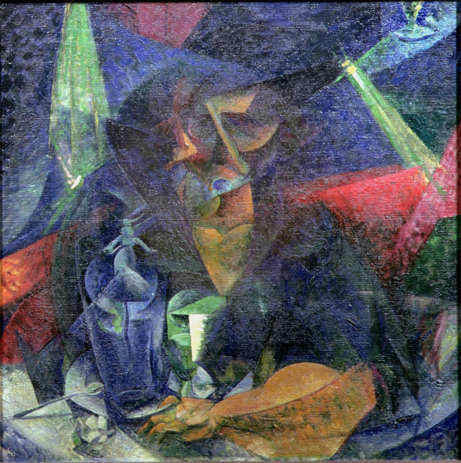 POSTERIIk Vintage Print Pop Art Landscape Artwork Composition with Figure of a Woman by Umberto Boccioni Art Prints for Office Home Decor 60x90cm