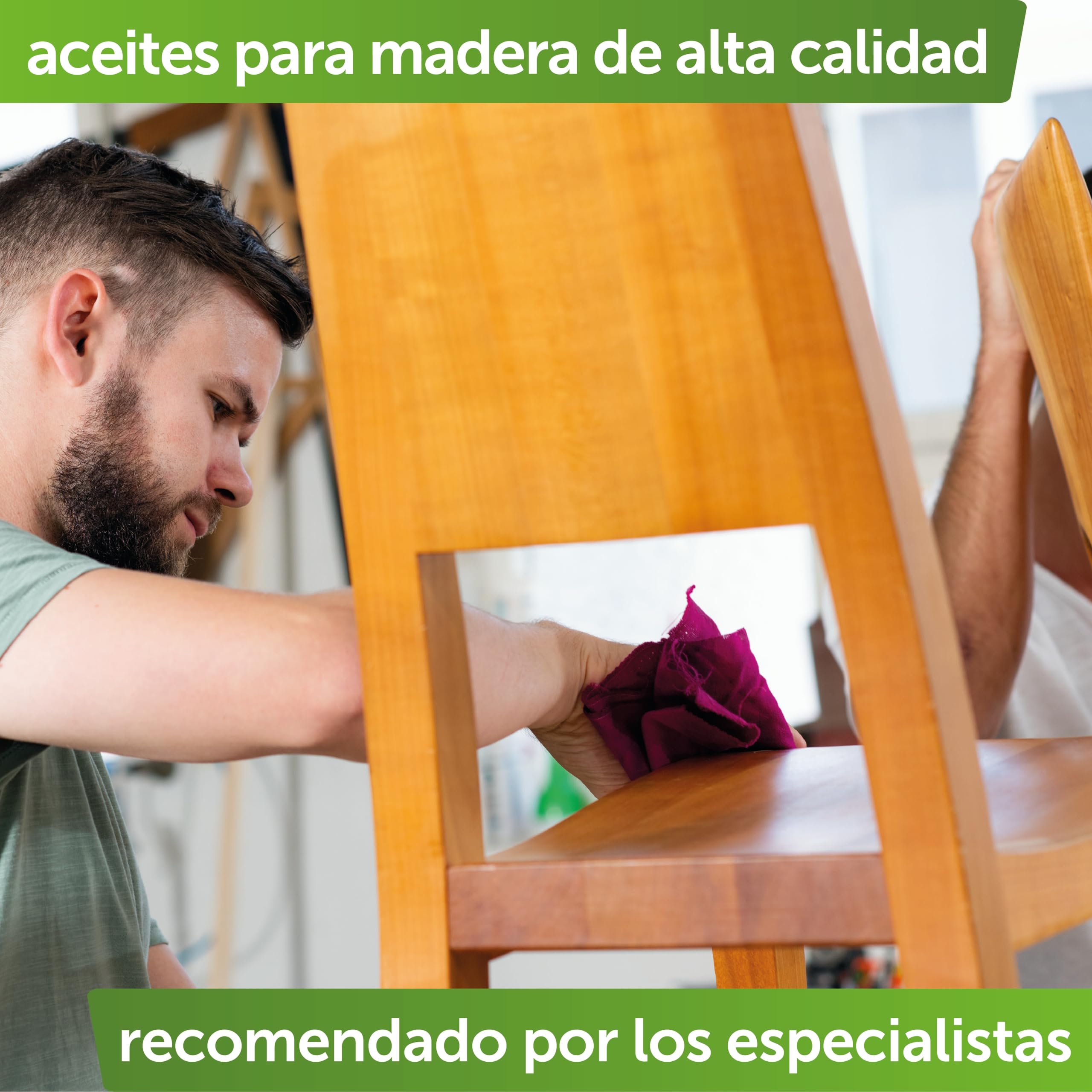 Nordicare Aceite para madera exterior [1L] Aceite para teca, roble, acacia o alerce | Aceite para la protección de la madera en exteriores | Aceite de teca para muebles de jardín