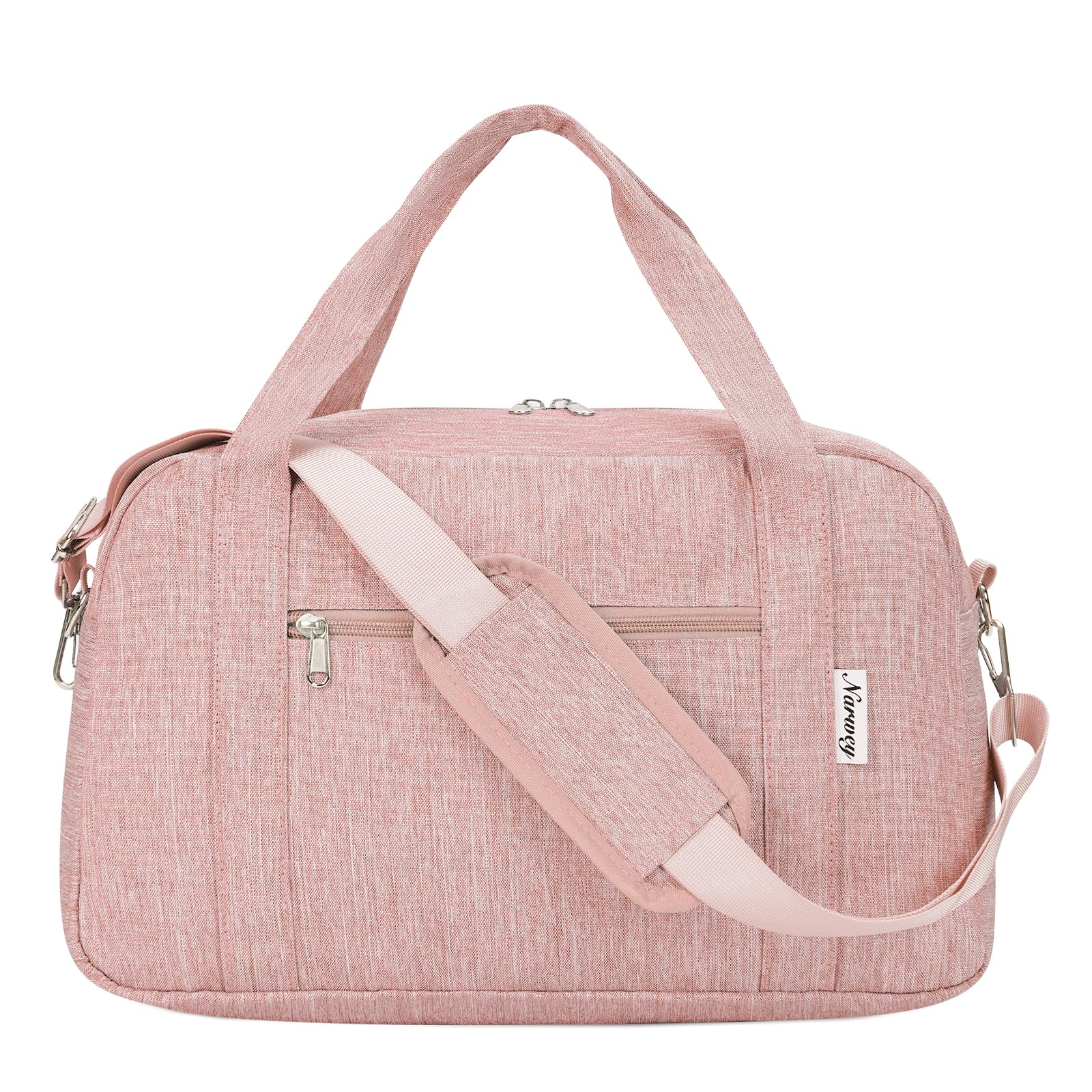 Narwey Bagaglio a Mano 40x20x25 Ryanair, Sottosella Pieghevole Borsone da Viaggio, Valigia Bagaglioa Mano per Uomo Donna, Borsa da Viaggio Donna Zaino Ryanair Cabina Borsa Aereo (Rosa)