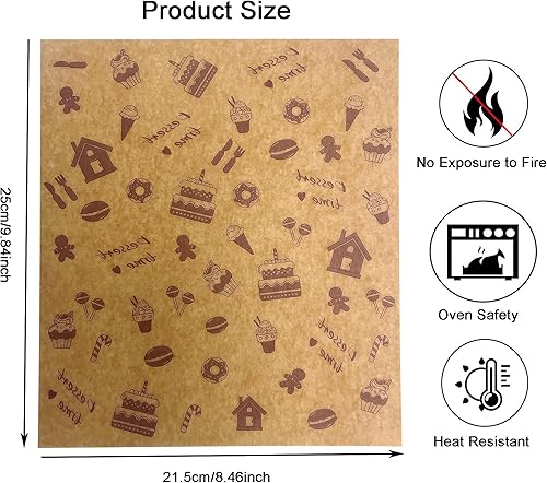 Miniatura 8 de 150 hojas de papel de cera de corazón dorado, papel de envoltura para sándwich, papel de envoltura a prueba de grasa, papel pergamino para freidora