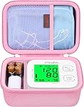 Elonbo Carrying Case for iHealth Track Smart Upper Arm Blood Pressure Monitor, Wireless Bluetooth Blood Pressure Monitor Travel Protective Bag Storage Holder, Mesh Pocket fits Range Cuff, Blue