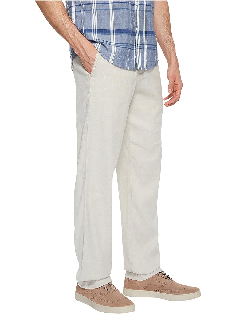 Khaki Tommy Bahama Beach Linen Elastic Waist Pants