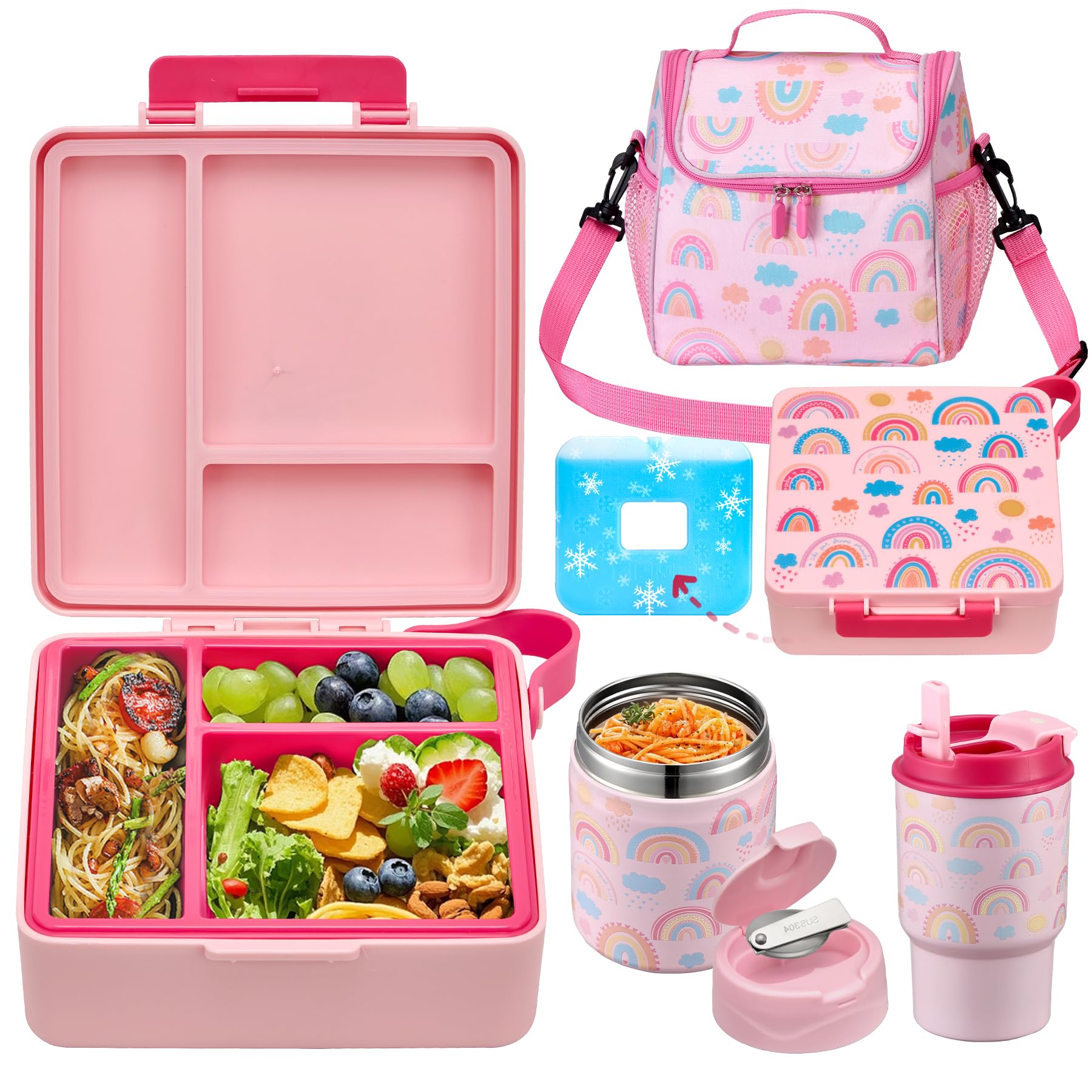 Amazon.com: Bento Lunch Box for Kids with 17oz Soup Thermo