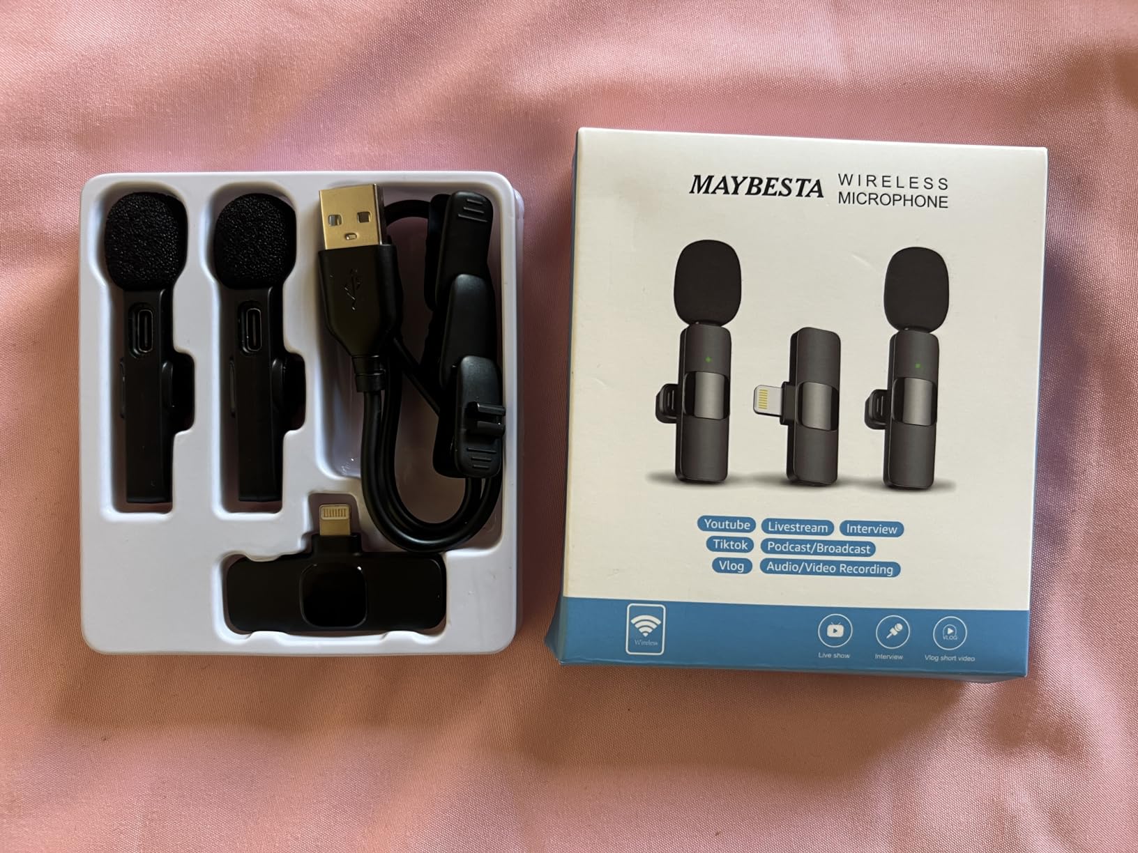 MayBesta Wireless Lavalier Microphone photo review