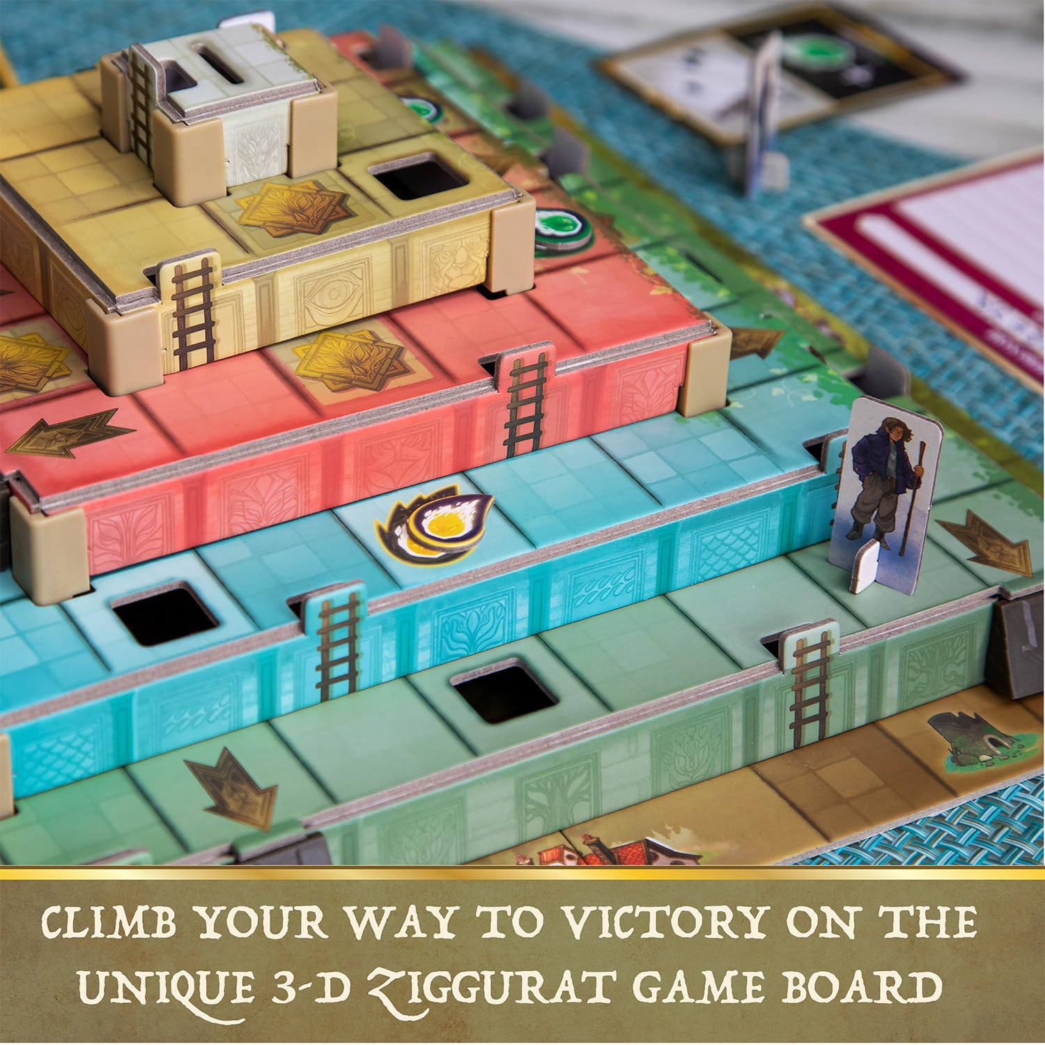 MindWare Ziggurat Jeu d'aventure familial coopératif par Matt Leacock et Rob Daviau, illustré par Cory Godbey à partir de 8 ans