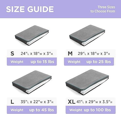 Miniatura 6 de LE SURE Funda de repuesto lavable para cama de perro, pequeña funda de franela de vellón de felpa para alfombrilla ortopédica para mascotas de 24 x