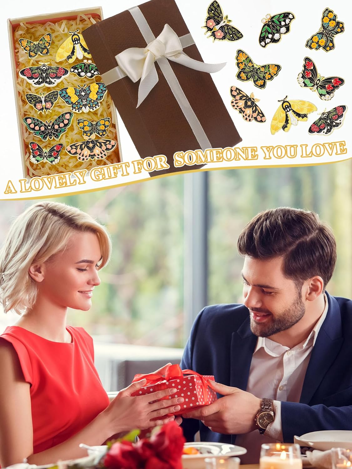 Janinka 10 Pcs Butterfly Enamel Pins Set Cute Enamel Backpack Lapel Pin Cool Horror Brooches for Steampunk Badge Jewelry - Image 7