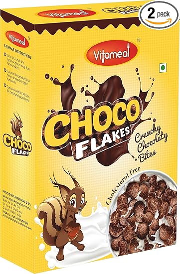 VitaMeal Choco Flakes 300 g - Pack of 2 - Crunchy Chocolaty Bites