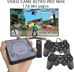 Video Game Retro PRO MAX + 178 mil Jogos + 2 Controles Premium + Atualizado