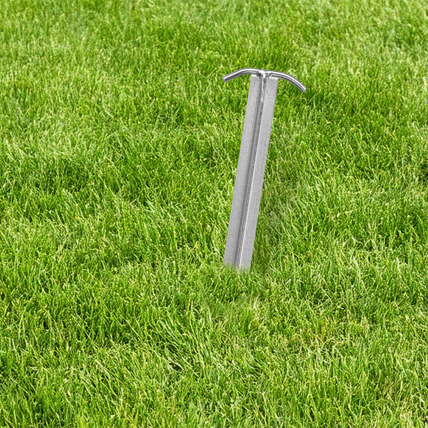 Moritz Zelthering T-Profil 20 Stück 40 cm Stahl verzinkt – Hering hart | Breite 2,5 cm und Dicke 2 cm, besonders standfest, rostgeschützt, für harte und steinige Böden, Vorzelt, Pavillon und Plane