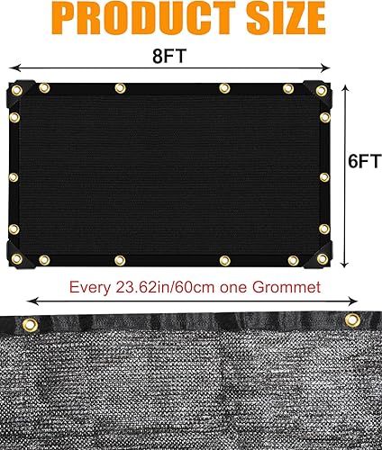 Miniatura 10 de e.share - Toldo 40% negro, borde con cinta y arandelas UV., Negro