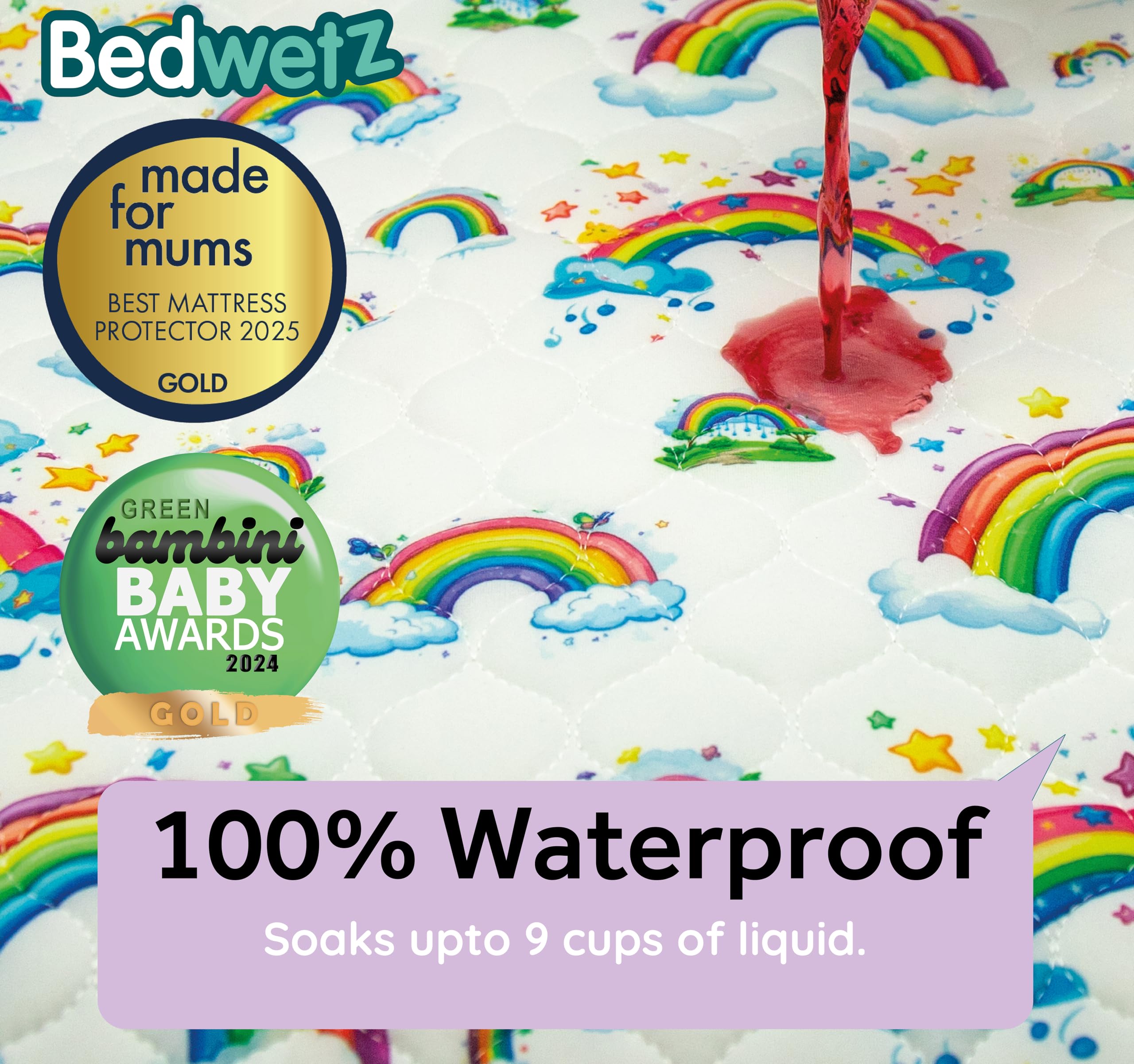 Bedwetz Potty Training Bed Pad, Waterproof Mattress Protector for Toddler & Single Beds - Image 2