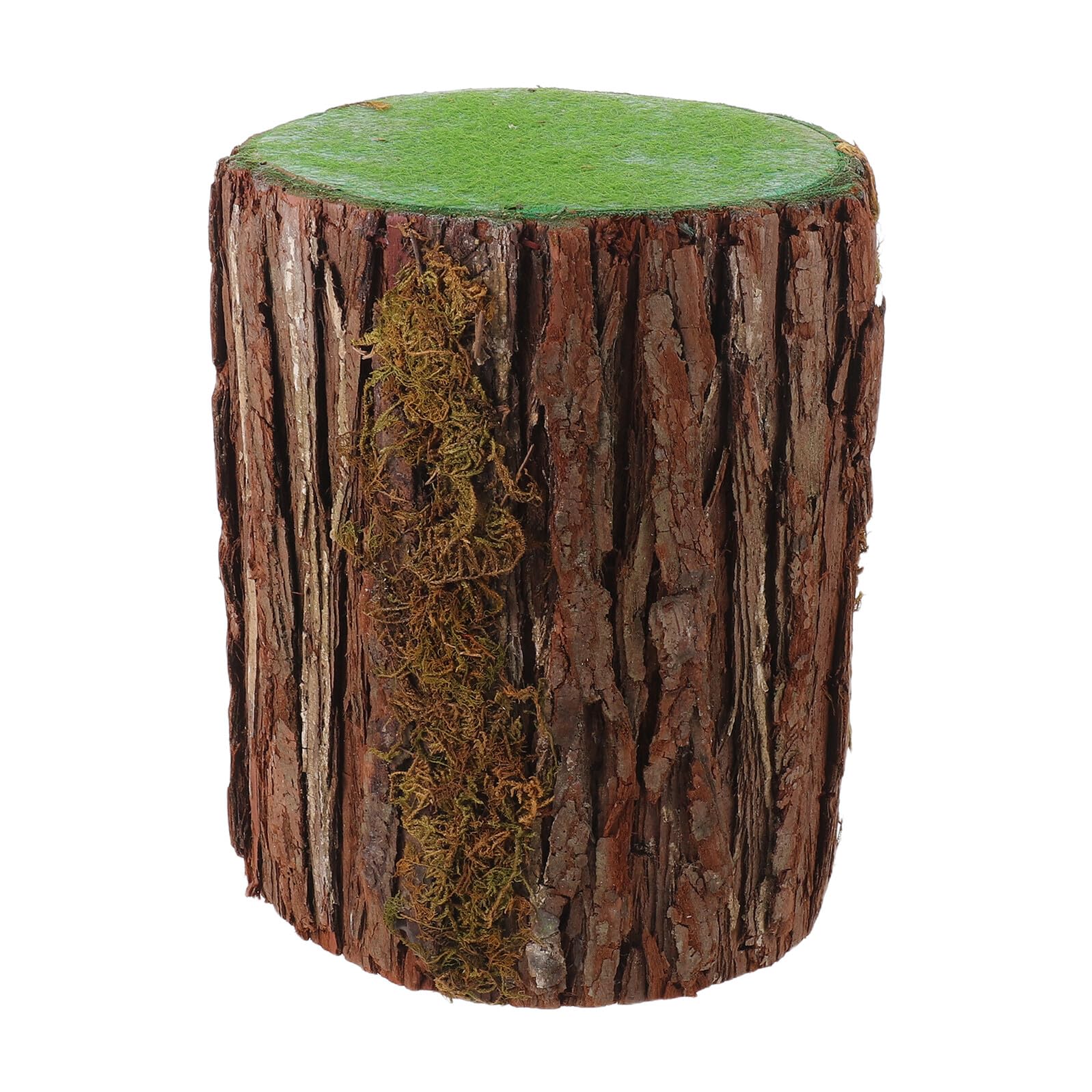 SOIMISS Künstlicher Baumstumpf Dekoration mit Moos 20x15cm Hohler Holzstamm als Rustikale Tischdeko für Hochzeiten und Fotorequisiten
