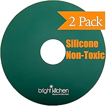 2 Silicone Dehydrator Sheets NON-Toxic for Nesco Round Dehydrators Fruit Roll Up Fruit Leather Circle ReUsable Flexible Non Stick - 2 FLAT Sheets