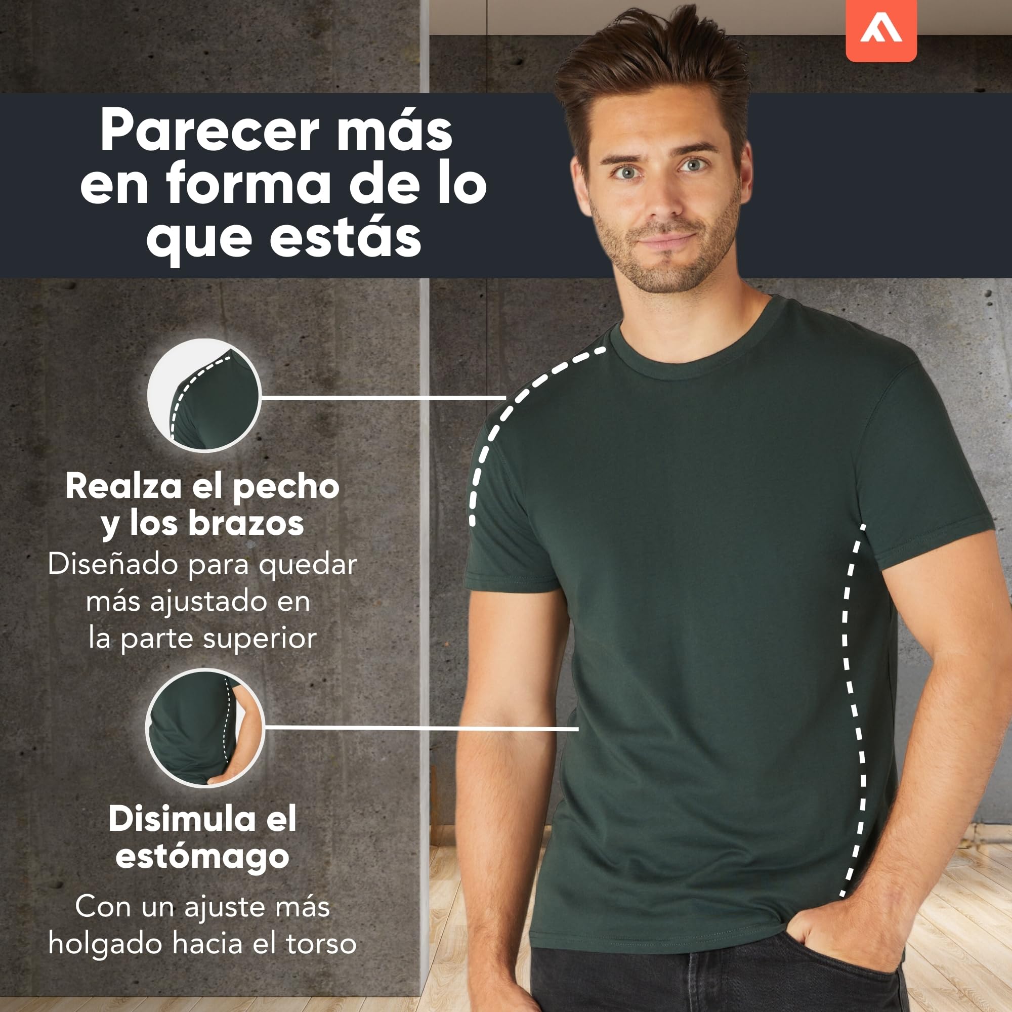 Camiseta FM London Paquete de 3/5 para Hombre - Camisetas de Peso Premium con diseño Ligeramente Ajustado