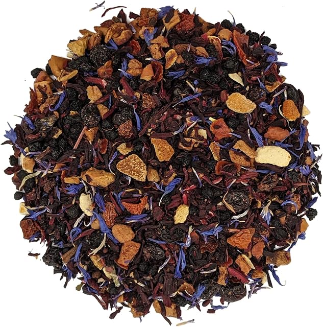 Simpli-Special Yummy Berry Caffeine-Free Loose Leaf Herbal Fruit Premium Blend for Hot or Iced Tea All Natural (100g in resealable Pouch)