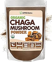 Vista 1 de XPRS Nutra Polvo de hongos Chaga orgánico – Polvo de hongos Chaga orgánicos de primera calidad USDA – Polvo de chaga que apoya la salud inmunológica