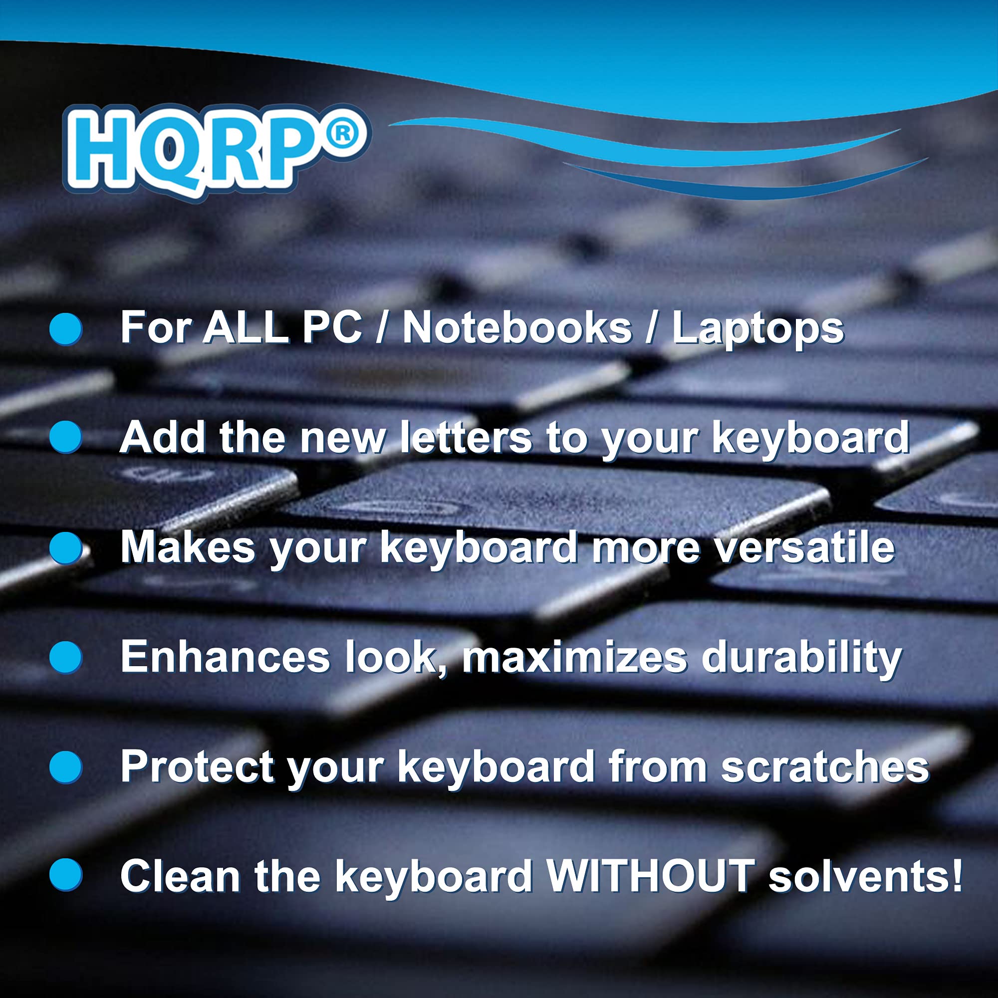 HQRP russe/Ukrainienne clavier Cyrillique Stickers sur fond transparent blanc
