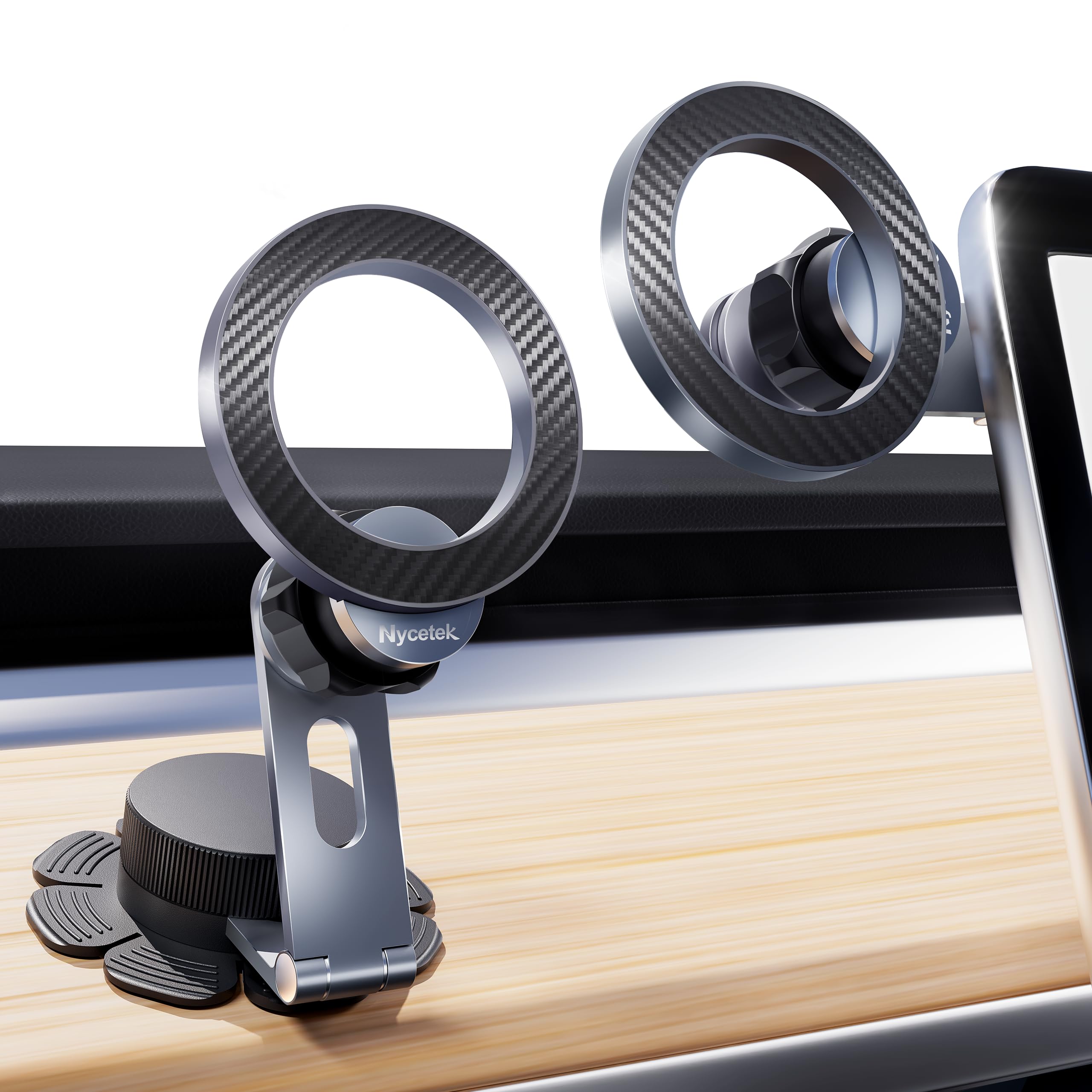 Soporte de teléfono para Tesla, soporte magnético plegable para Tesla, soporte de coche súper estable para Tesla Model Y/3/S/X Accesorios 2024, soporte plegable de aleación para iPhone Samsung