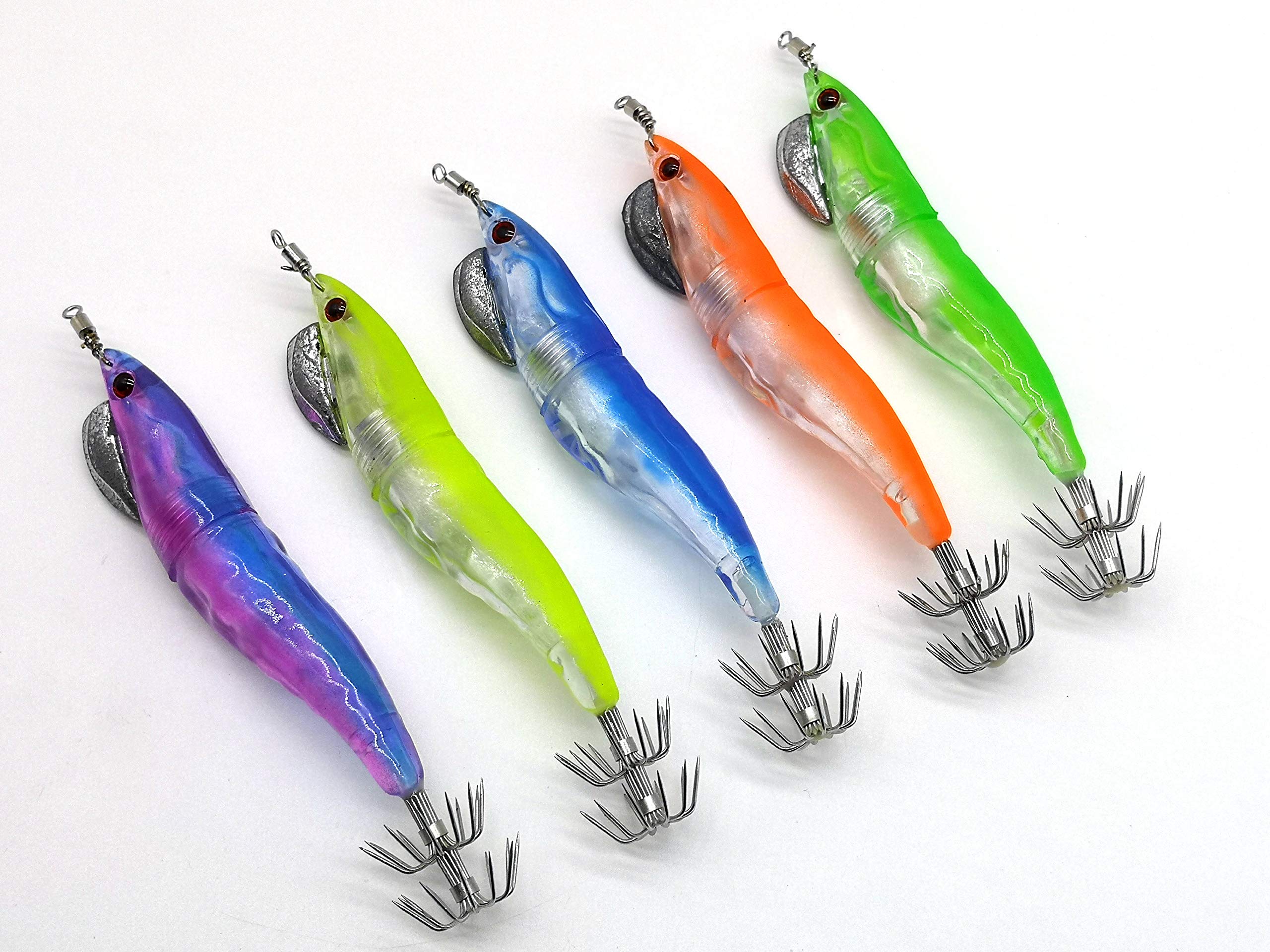 Amazon.co.jp: 【MOTA21】釣り用 光る エギ LEDエギセット エギング