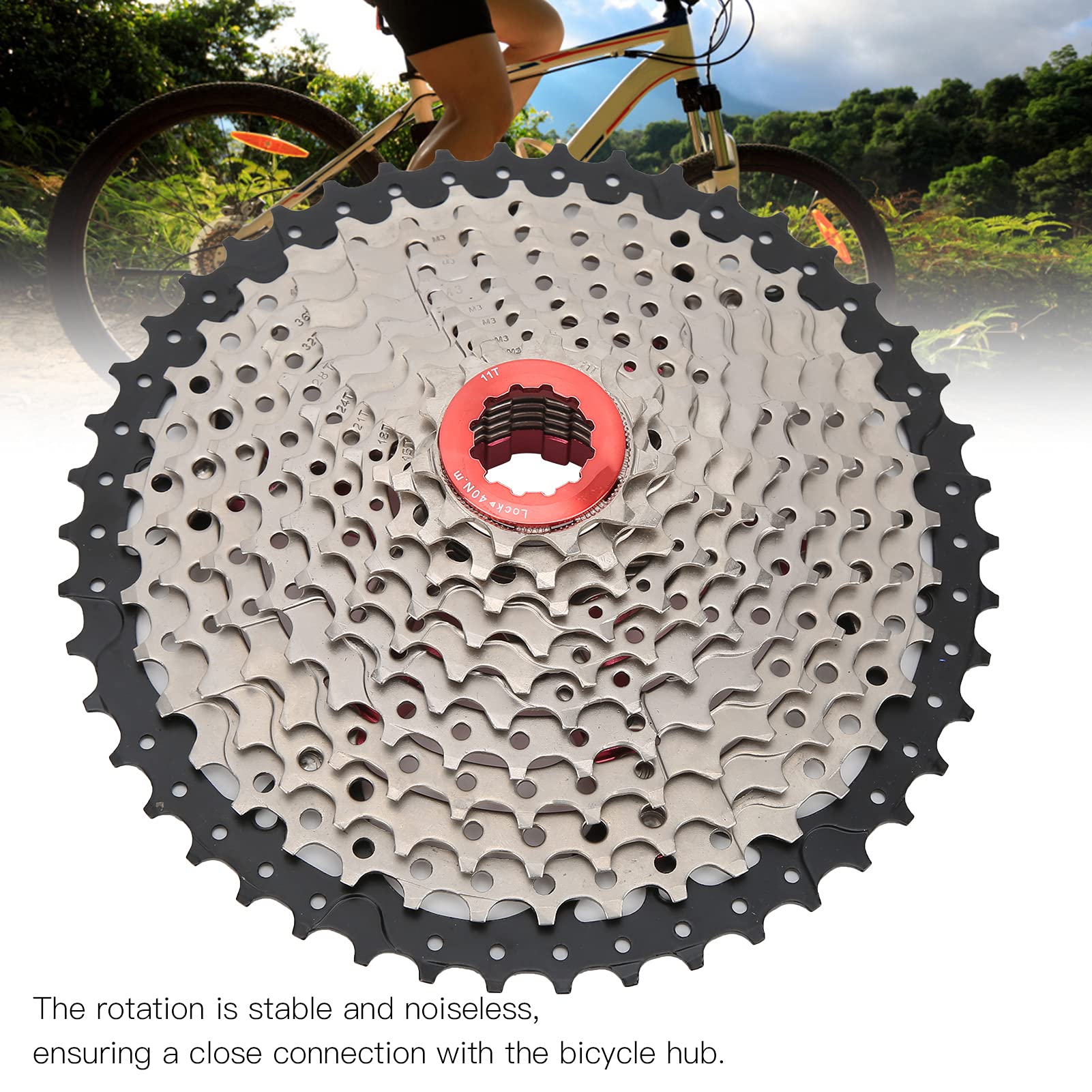 Bnineteenteam Fahrrad-Freilauf-Kassette, 11-Gang-Kassette 11‑46T Mountainbike-Freilauf-Kassette Ritzel Fahrrad-Freilauf