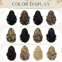 Vista 6 de SOFEIYAN Extensión de Cola de Caballo de 11 Pulgadas con Clip de Pinza, Extensiones de Cabello de Cola de Caballo Larga Rizada Ondulada, Cola