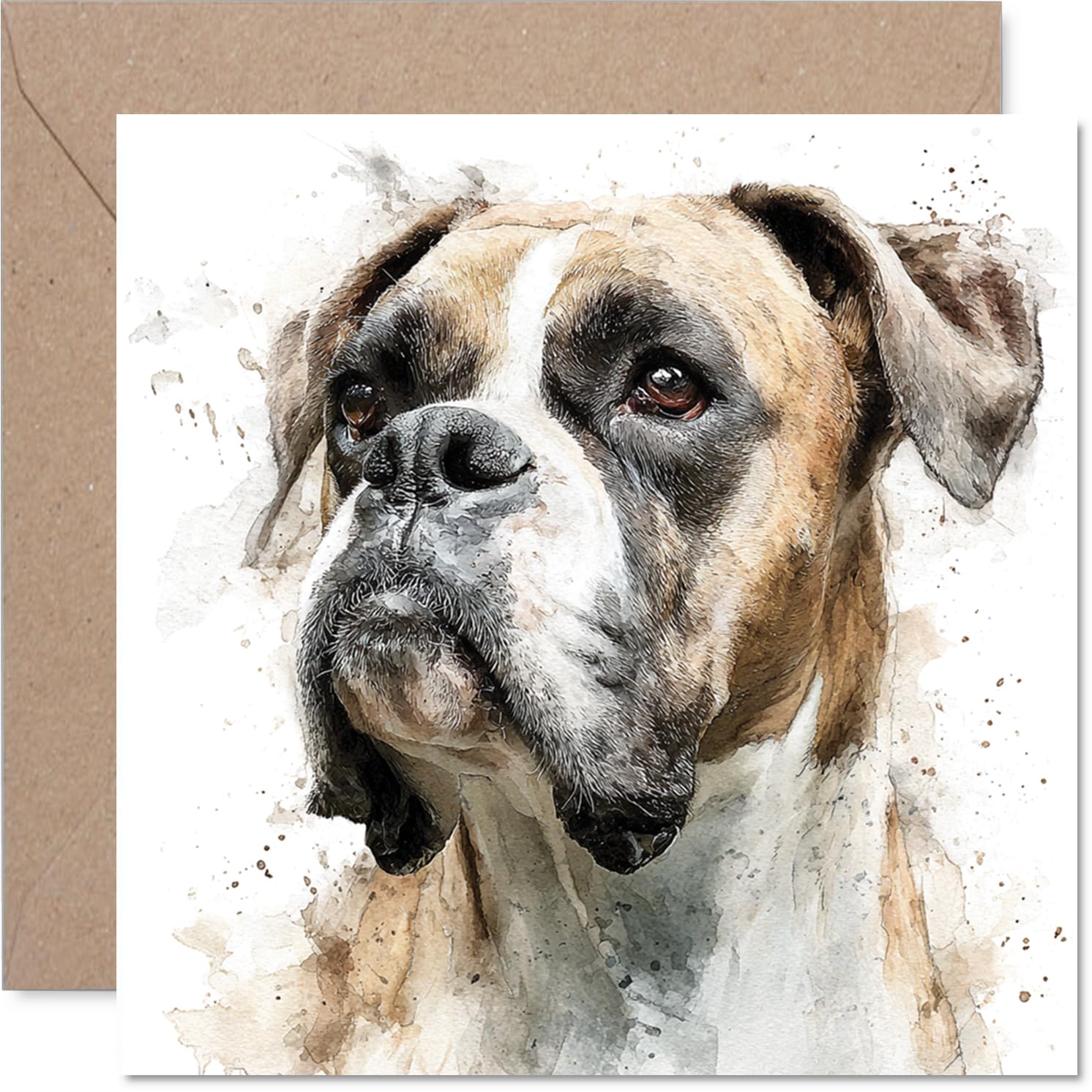 Boxer Birthday Card for Men Women - Dog Breeds - Happy Birthday Card for Sister Auntie Daughter Uncle, 145mm Bday Greeting Cards