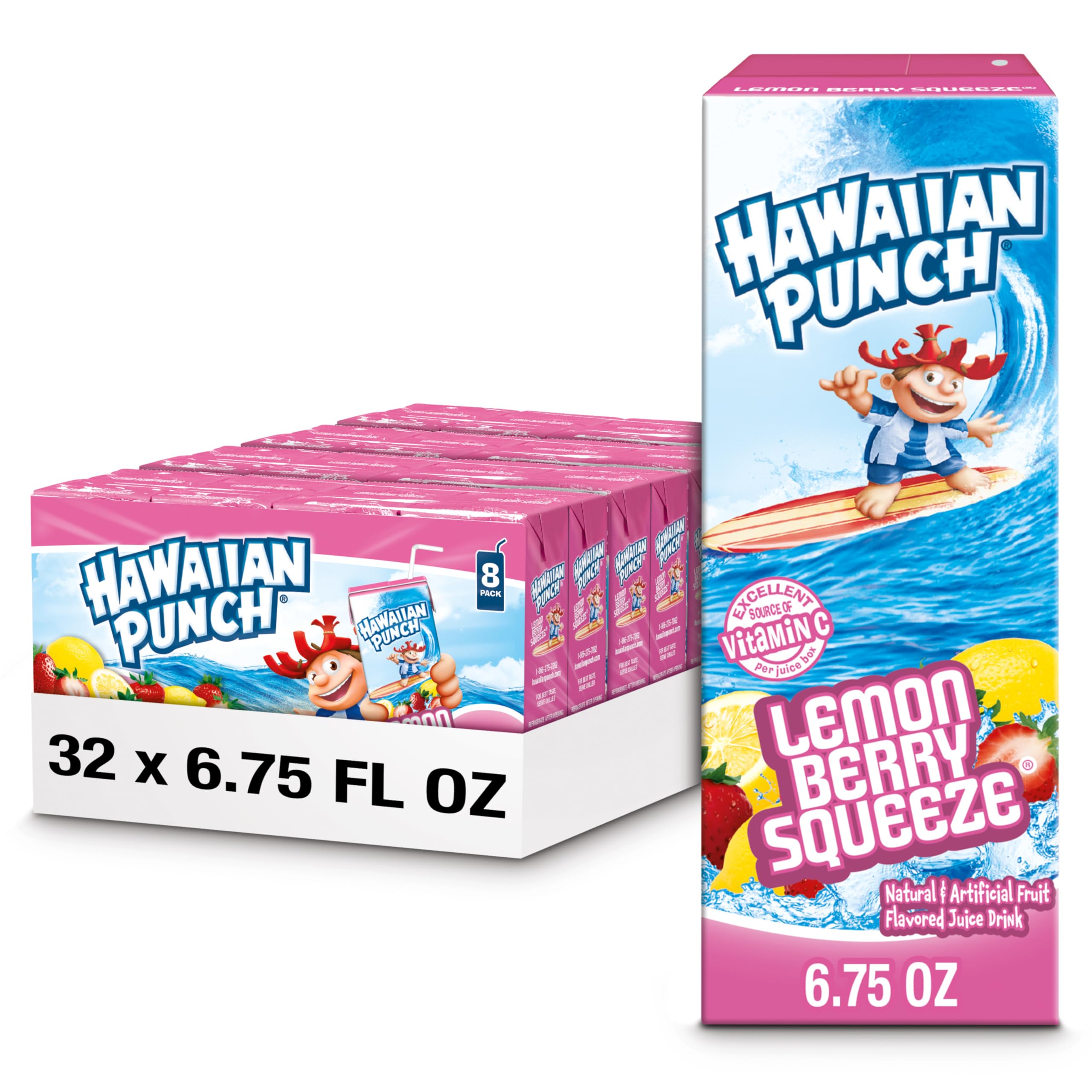 Amazon.com : Hawaiian Punch Lemon Berry Squeeze Juice Drink, 6.75