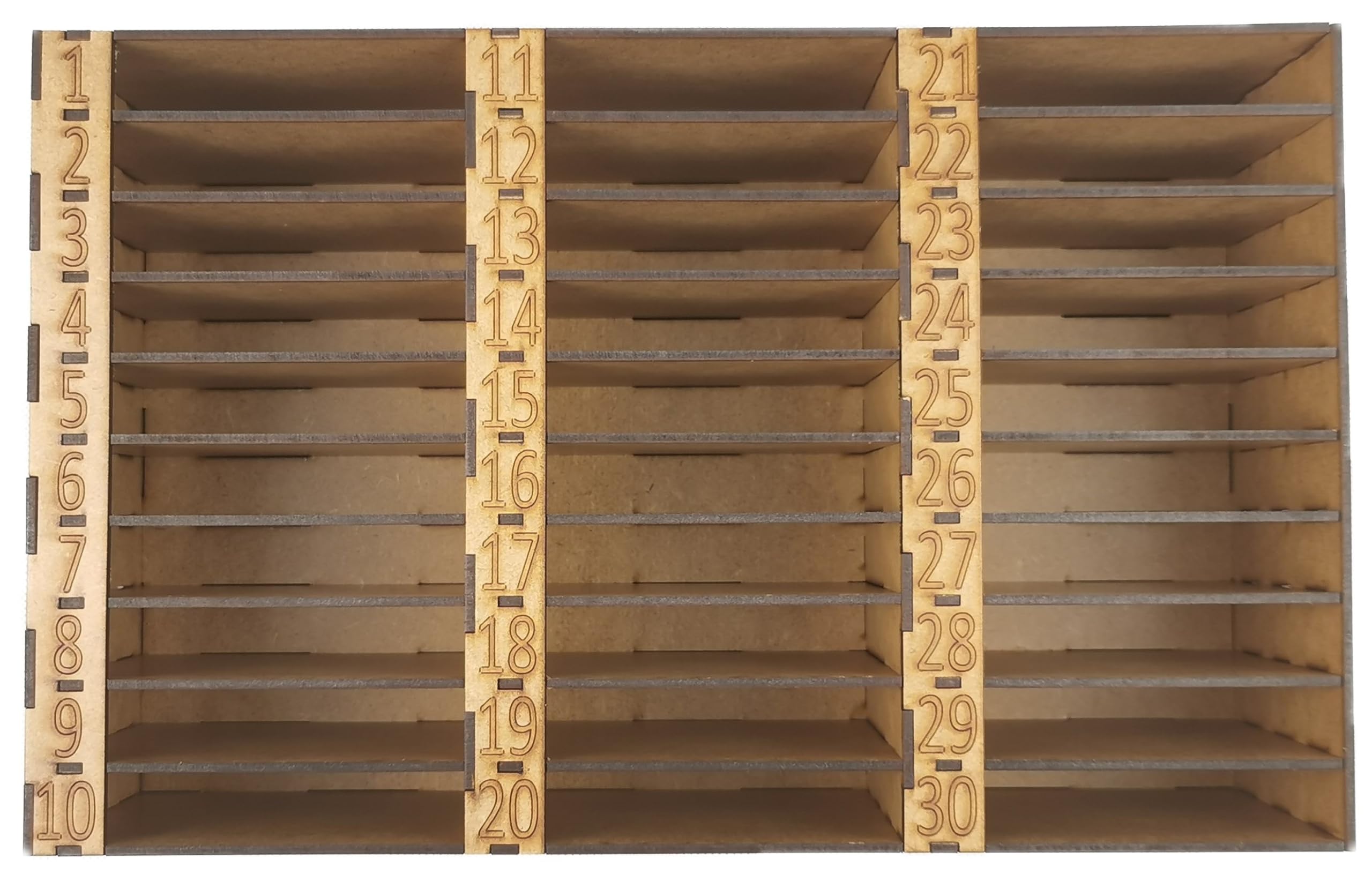 Boîte de rangement pour téléphone portable avec 30 compartiments numérotés - Support de téléphone portable en bois pour salles de classe, formations et séminaires - Boîte de rangement pour