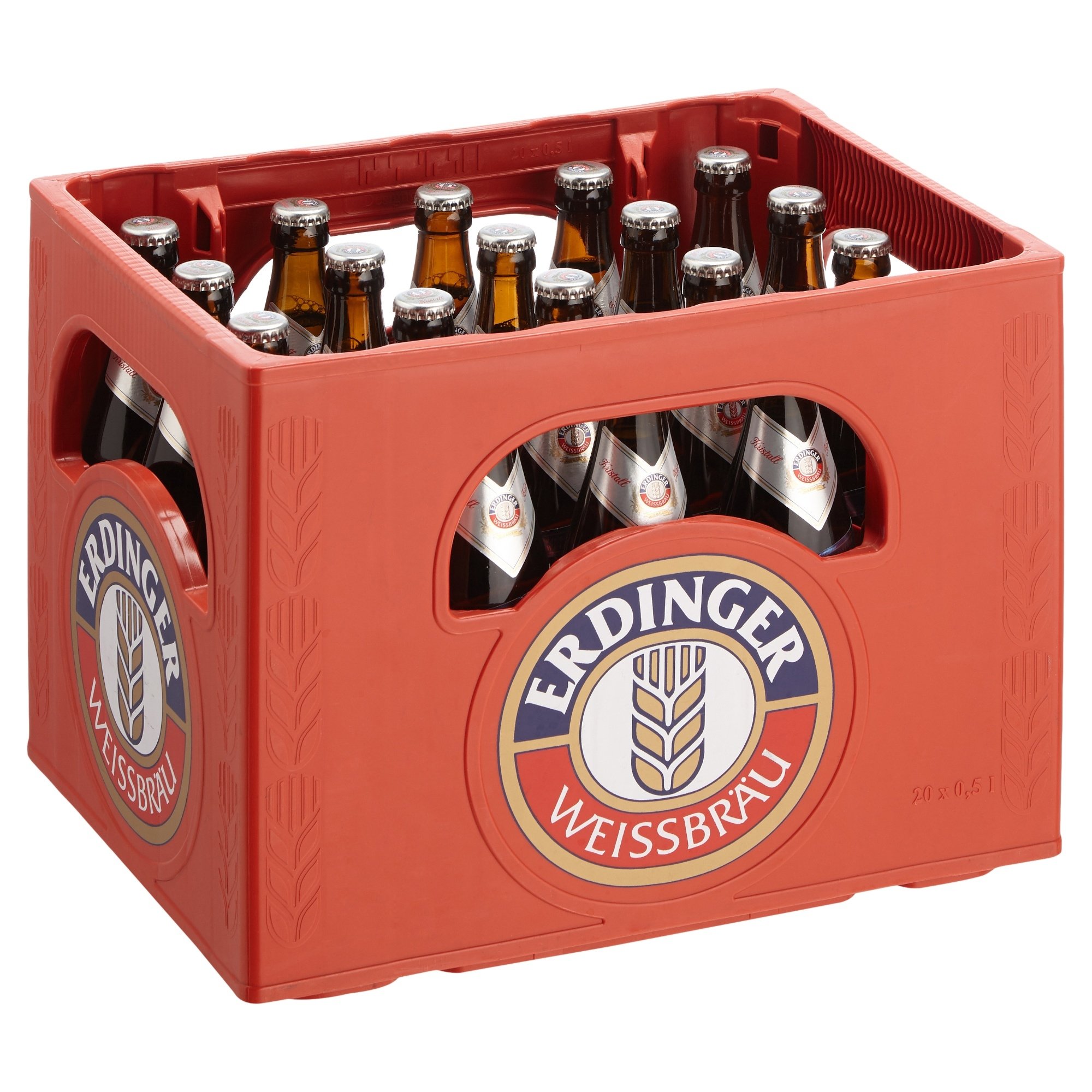 Erdinger Weißbräu Kristall Weizenbier MEHRWEG, (20 x 0.5 l)