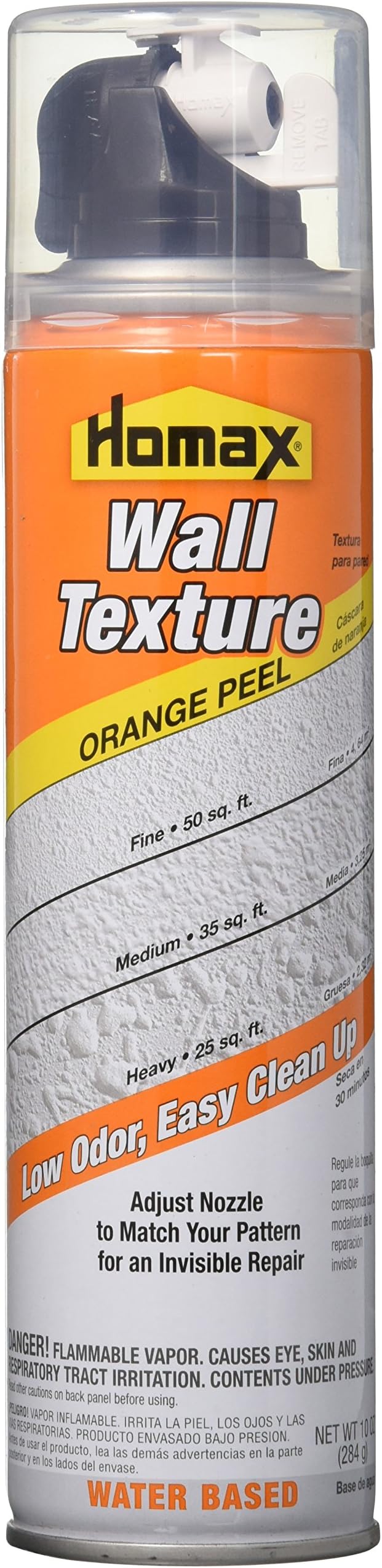 Homax 4091 Textured Drywall Spray Water Base, 10 oz, White