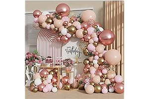 Sparkling Bridal Shower Rose Gold Balloon Garland Kit