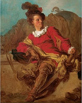 ArtDirect Jean-Claude Richard, Abbot of Saint-Non, Dressed a lEspagnole circa 1769 Unframed Art Print Giclee Poster by Jean-Honore Fragonard - Ready for Framing with Customization Sizes 8x10, 11x14, 16x20, 24x30, 36x45 and 48x60 inches