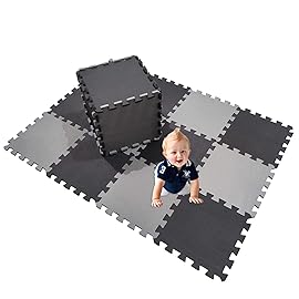 XMTMMD Soft Non-Toxic Foam Baby Play Mat | Toddler Playmat | EVA Foam Interlocking Tiles for Gym, Nursery, Playroom | 18 Squares Foam Floor Mats for Kids & Babies | Colorful Jigsaw Puzzle Play Mat