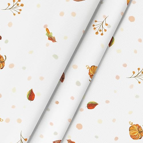 Miniatura 5 de Horaldaily Mantel redondo de otoño de 70 x 70 pulgadas, para decoración de mesa de fiesta de pícnic, cena y calabaza, champiñones y búfalo negro