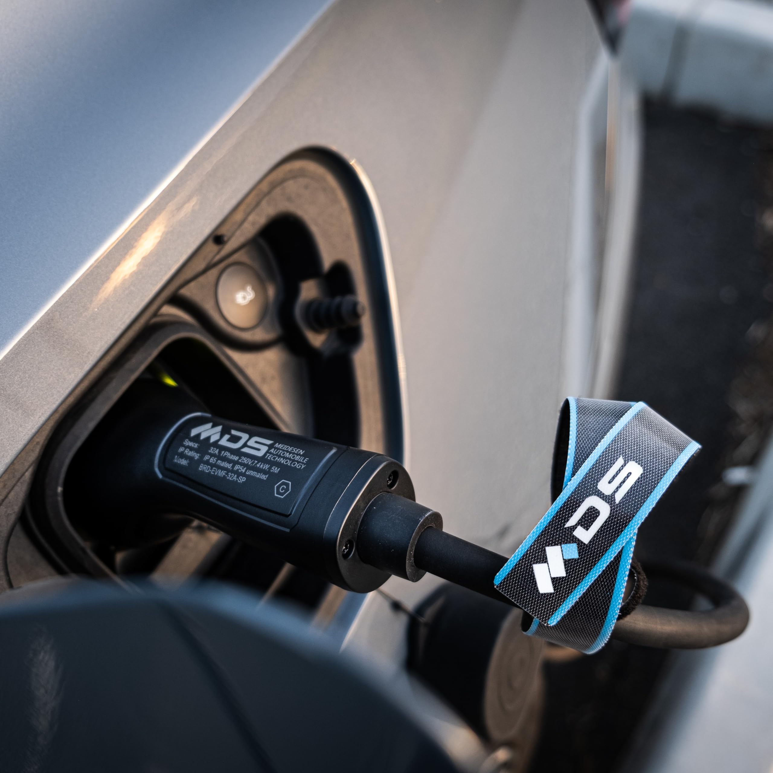 MDS - Cable de carga tipo 2, modo 3, 32 A, 7,2 kW, 3 fases, 5 metros, tipo 2 a tipo 2, cargador para coche eléctrico con bolsa de transporte