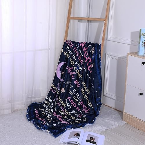 Miniatura 10 de YunTu Manta cálida con letras para hija, regalos de cumpleaños para hija de parte de mamá y papá, regalos de San Valentín para hija (letra rosa, 40