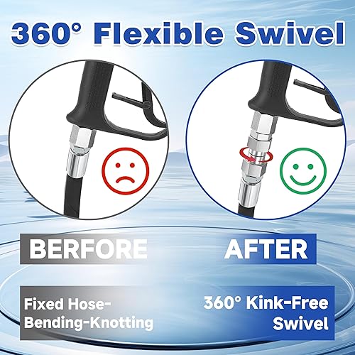 Miniatura 10 de M MINGLE Lavadora a presión giratoria, 38 pulgadas NPT rosca macho, acero inoxidable, 4500 PSI