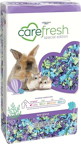 Miniatura 52 de Carefresh - Cama para mascotas pequeñas de papel natural color blanco, 99% libre de polvo con control de olores, 10 L, blanco