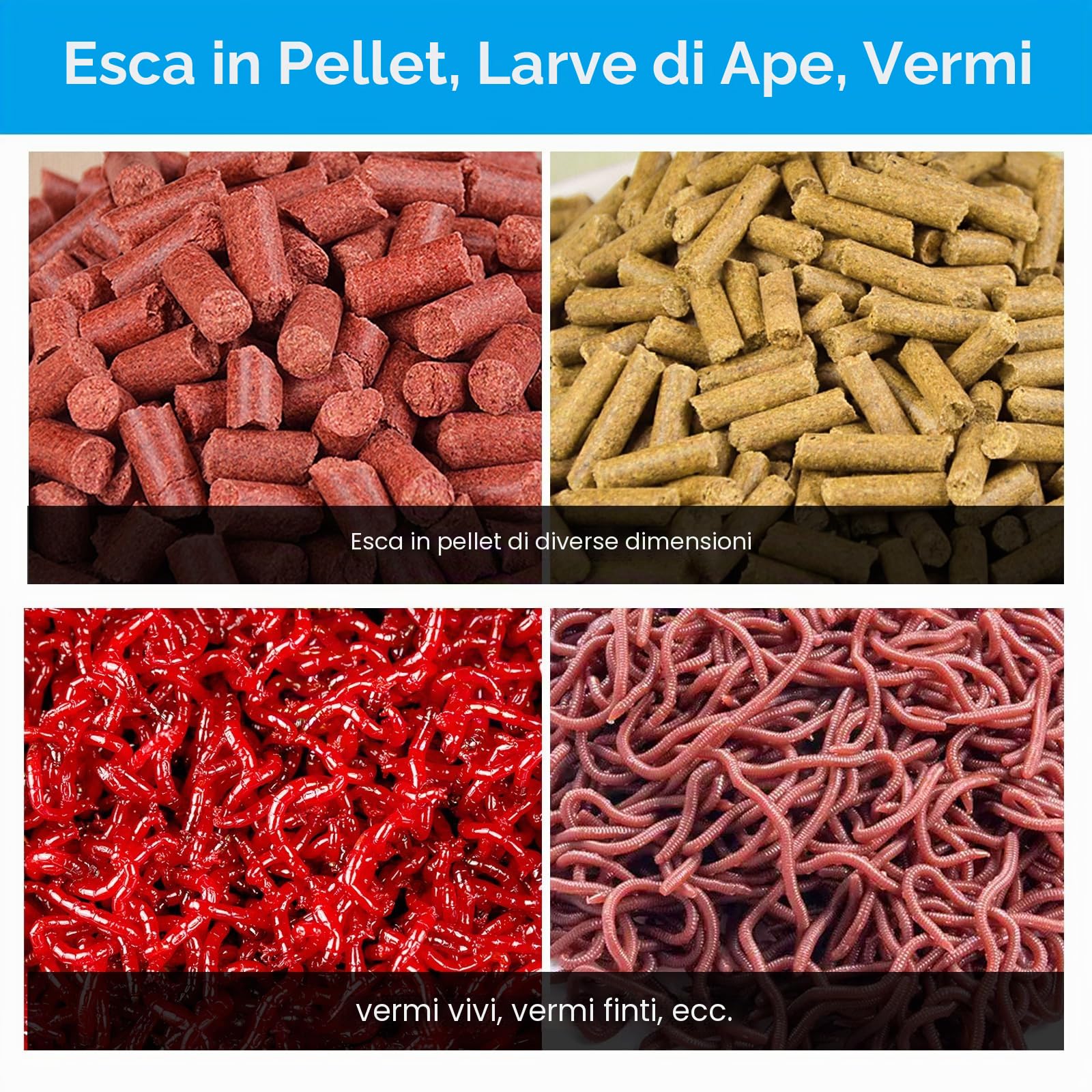 Realure 150 Pz Pellet Bait Bander, 6 mm Micro Fasce per Esche per la Pesca, Fasce per Pellet, Micro Esche Anelli in Gomma, Anello di Gomma per il Fissaggio Rapido di Esche, Pellet, Falene d'Api, Verme