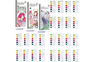 Pocket Watercolor Paint Book Set (3 Pcs) - Travel-Friendly Painting Book for...