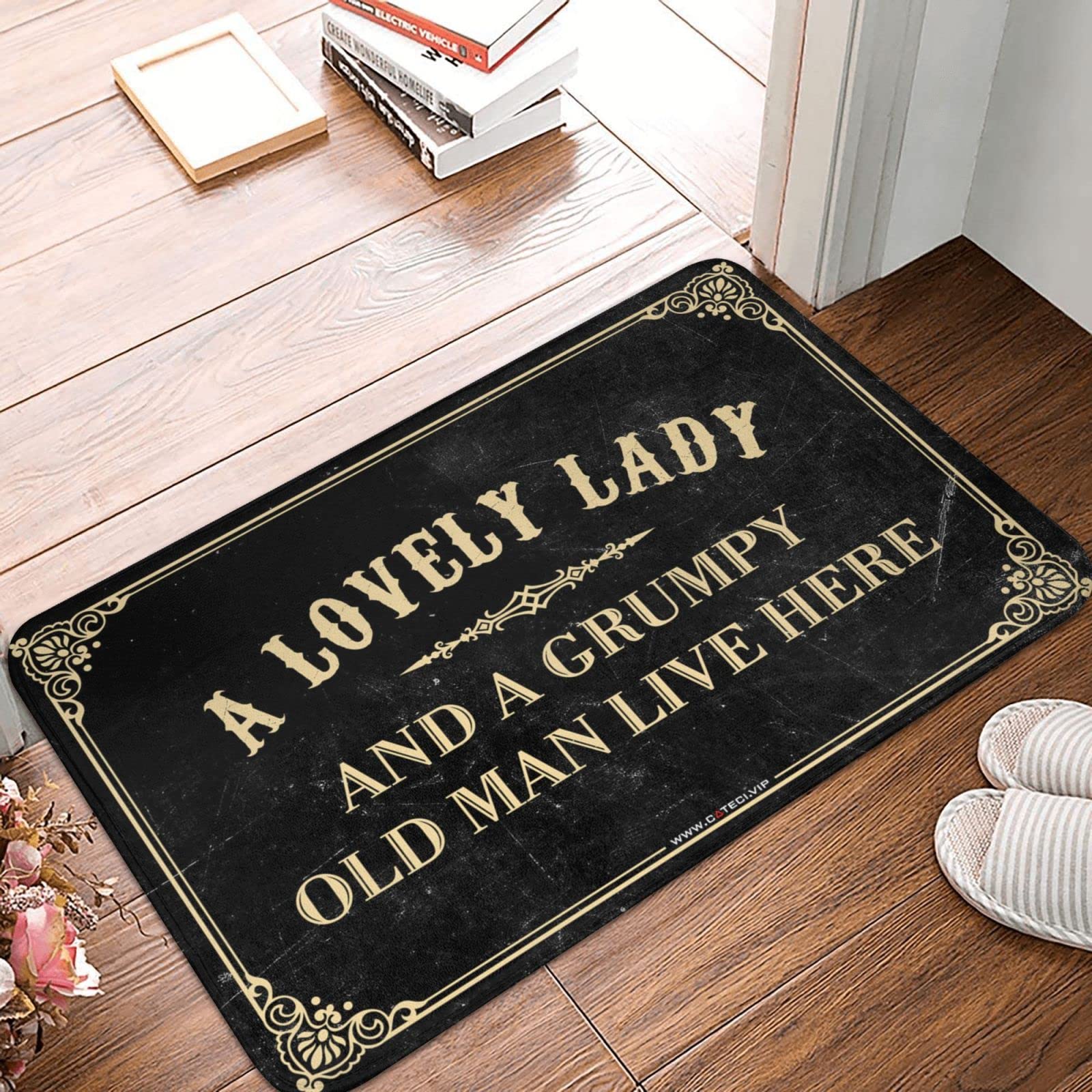 Tapis de porte d'entrée humoristique pour une cuisine familiale et cosy