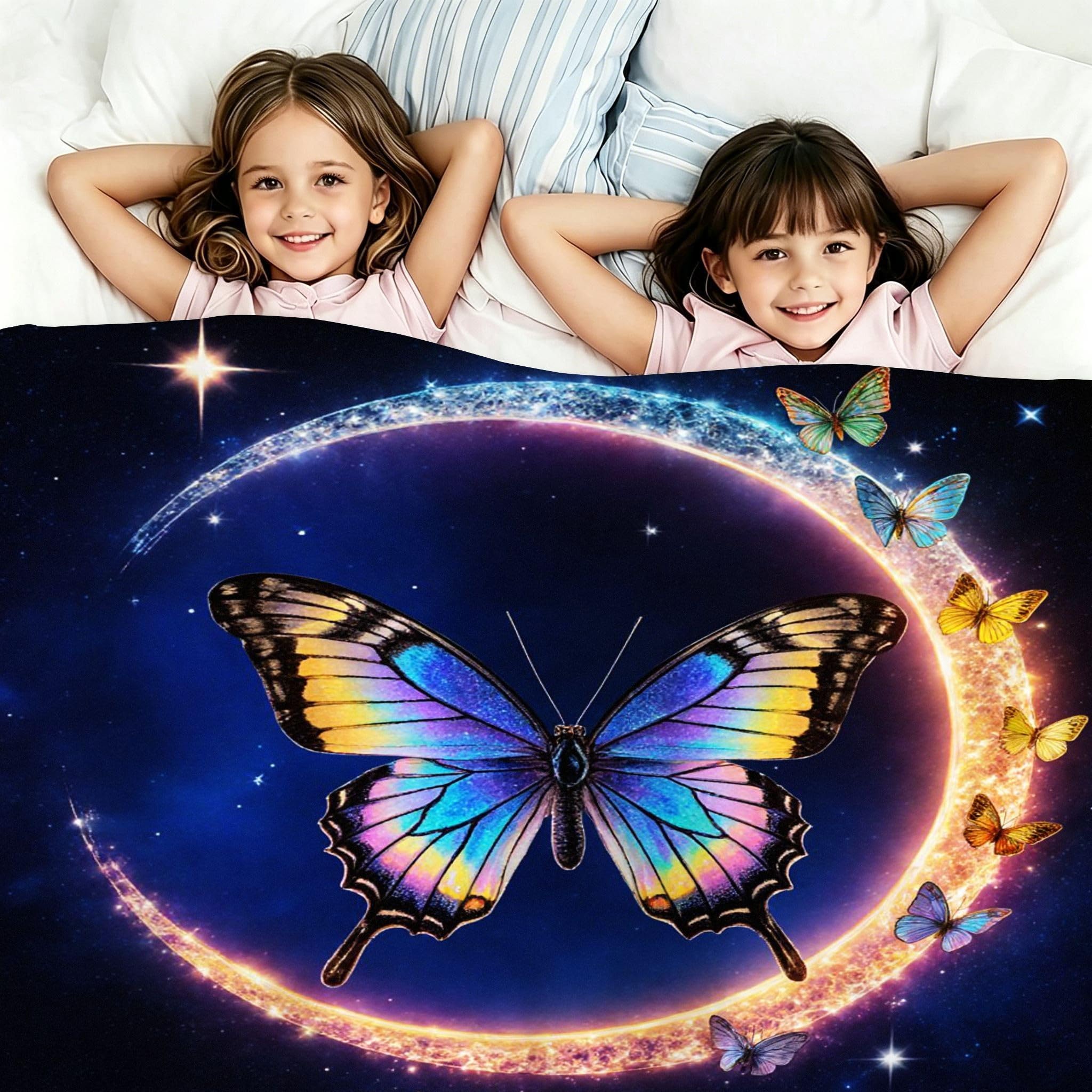 Manta 220x240 cm Mariposa Franela Polar para Cama 135/150-A278