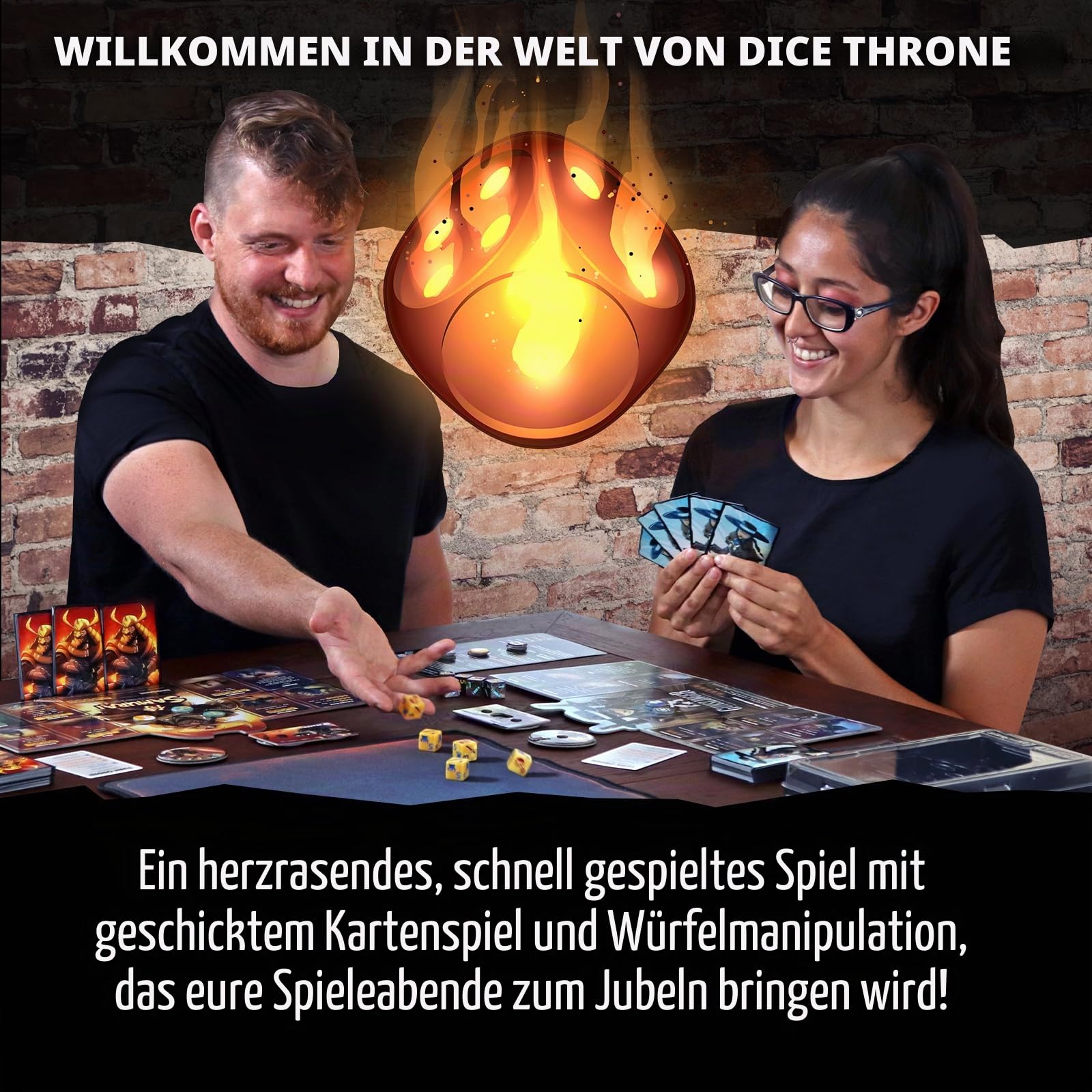 ROXLEY GAMES Dice Throne | Dice Throne: Monk Vs Paladin | Tactical Dice and Card Battle Board Game, Compatible with Other Dice Throne Sets | 2 to 6 Players | 20 to 40 Minutes
