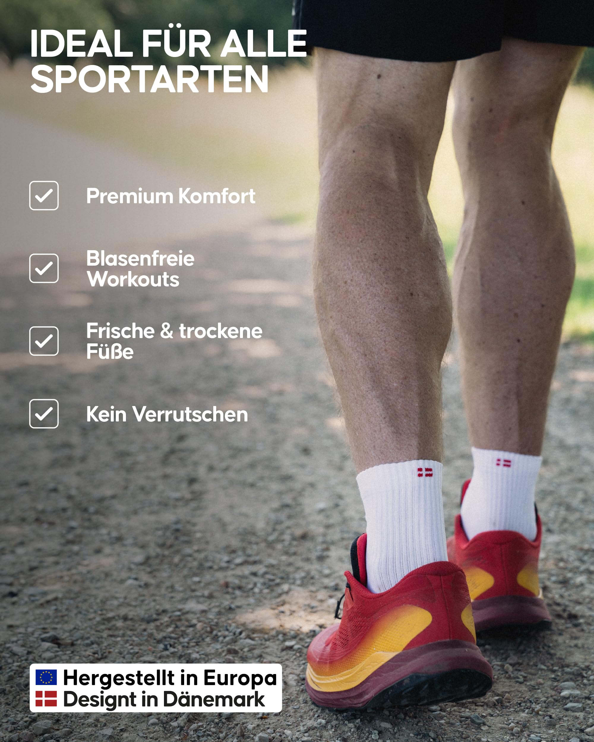 DANISH ENDURANCE Quarter Pro Sportsocken, Halbhohe Trainingssocken, Funktionssocken, Schweißableitend & Atmungsaktiv, Damen & Herren, 3 & 5 Paar